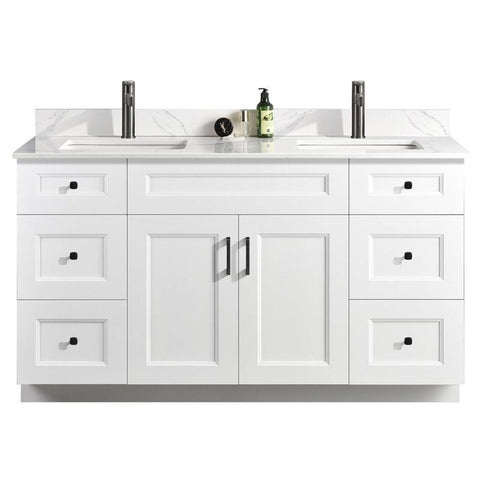 Serena 60″ Double Sink Free Standing Bathroom Vanity - Hbdepot