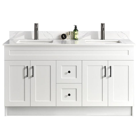 Serena 60″ Double Sink Free Standing Bathroom Vanity - Hbdepot