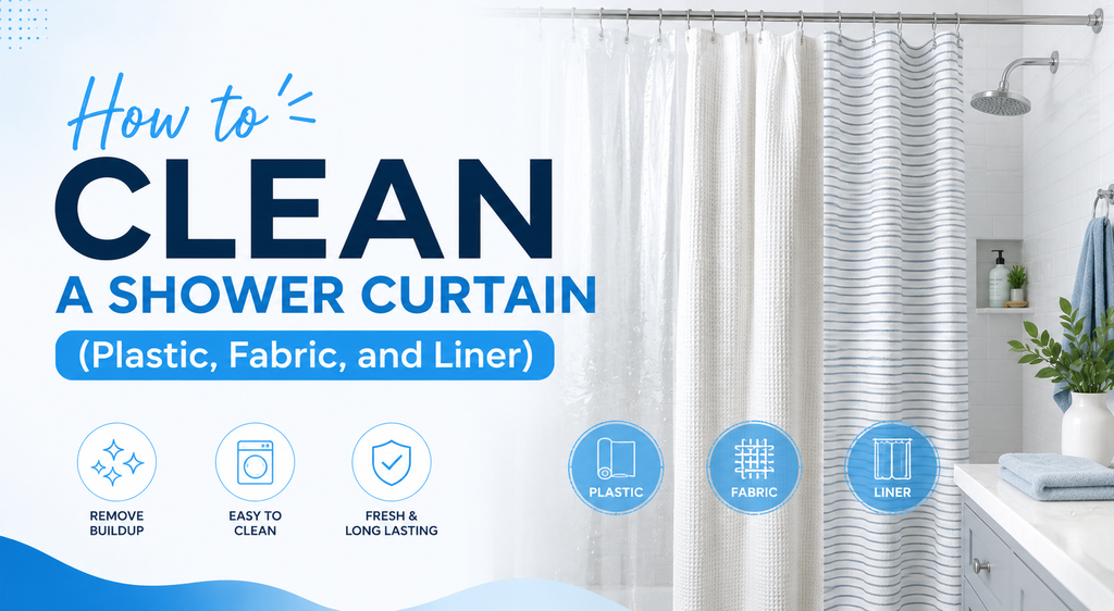How to Clean a Shower Curtain (Plastic, Fabric, and Liner) — 2026 Guide