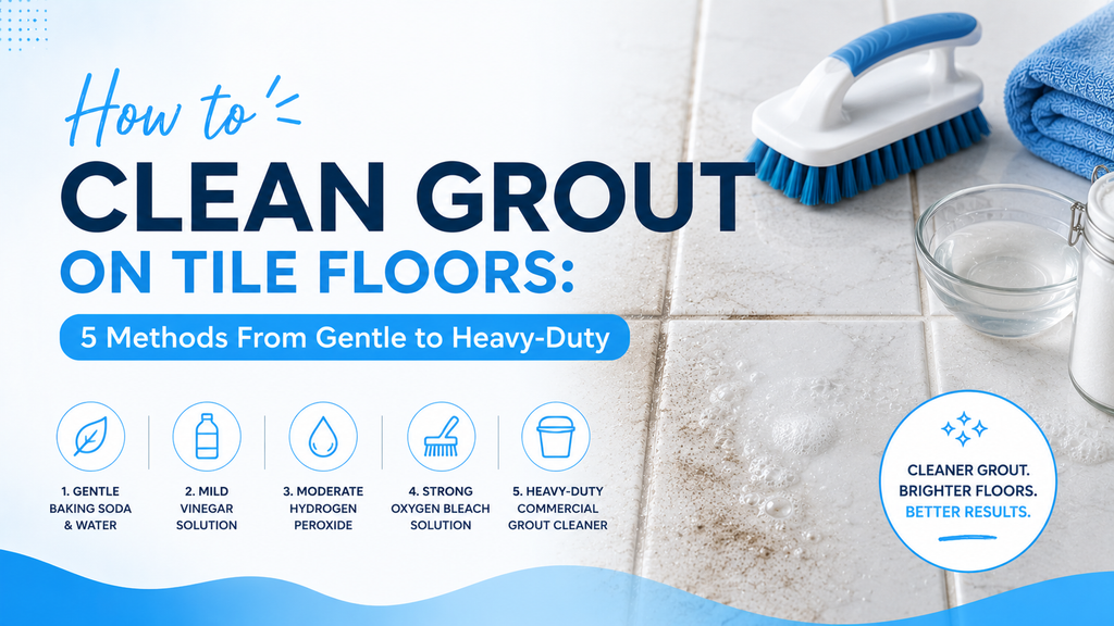 How to Clean Grout on Tile Floors: 5 Methods From Gentle to Heavy-Duty (2026)