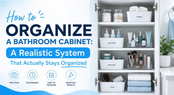 How to Organize a Bathroom Cabinet: A Realistic System That Actually Stays Organized (2026)