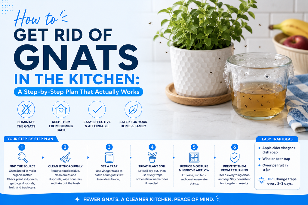 How to Get Rid of Gnats in the Kitchen: A Step-by-Step Plan That Actually Works (2026)