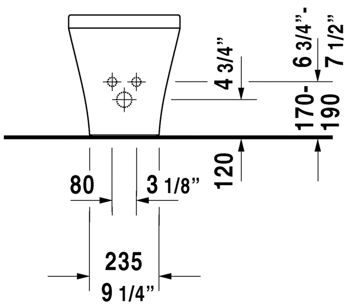 Duravit - DuraStyle Floorstanding Bidet 228310