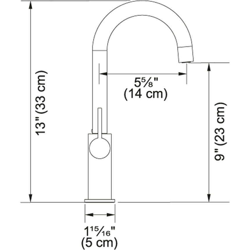 Franke - Ambient 13" High-Arc Bar Faucet- Chrome