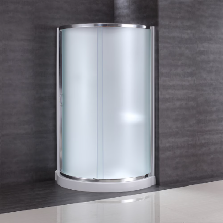 OVE Decors - Breeze 36 in.L x 36 in. W x 72 in. H Corner Drain Corner Shower Enclosure with Frosted Glass and CHR