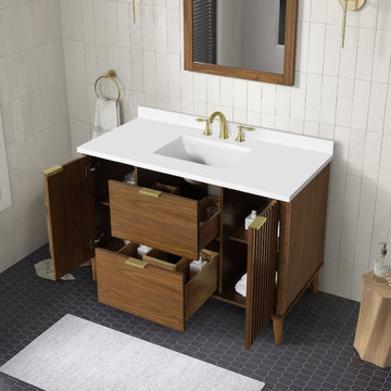 KOHLER Jute 30 in. W x 22 in. D x 20 in. H Bathroom Vanity Cabinet without Top in Walnut Flax