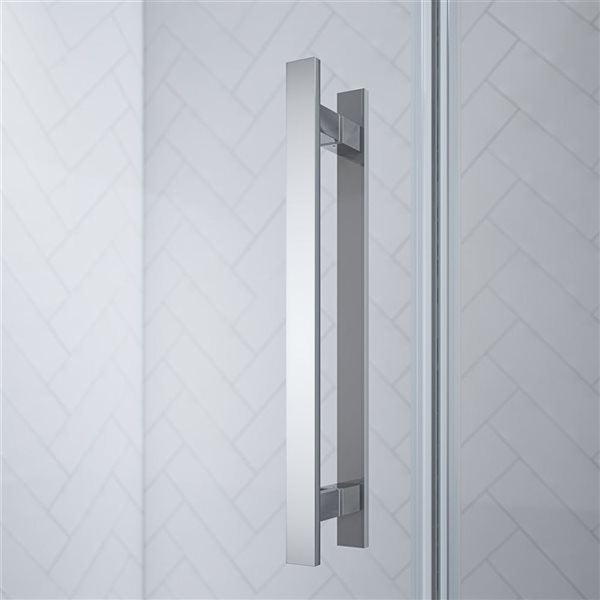 OVE Decors - Pasadena 66-5/8-in W x 72-in H Pivot Framless Shower Door