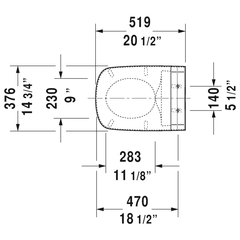 Duravit - SensoWash Starck C Bidet Shower-Toilet Seat - 610200