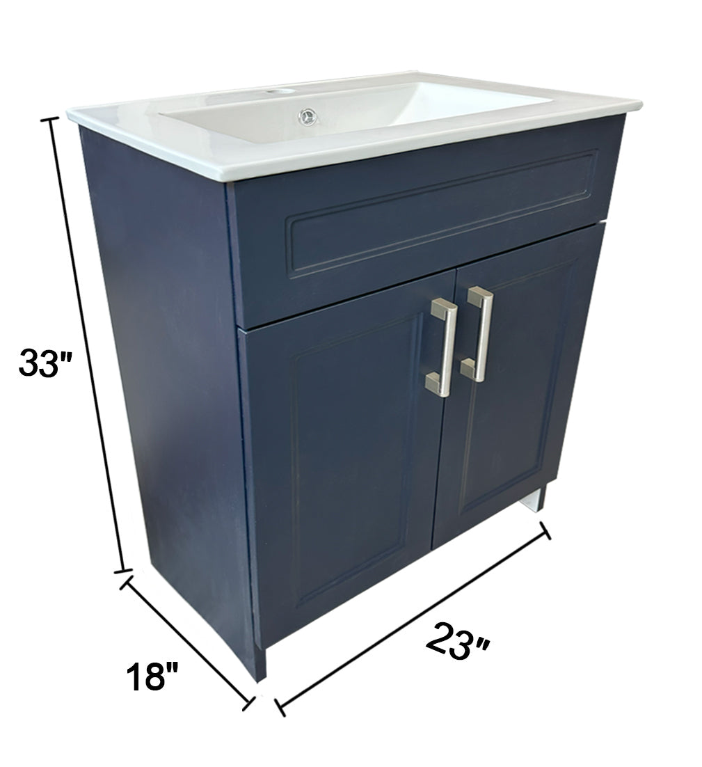 Marius 24" Modern Single Bathroom Vanity (Ceramic Sink)*, Include Two Doors. Ready-to-Assemble