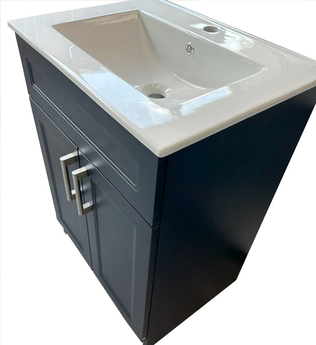 Marius 24" Modern Single Bathroom Vanity (Ceramic Sink)*, Include Two Doors. Ready-to-Assemble