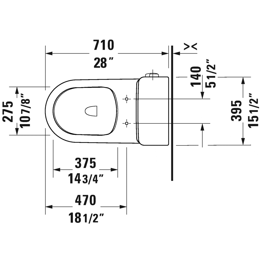 Duravit D-Neo One-Piece Rimless Toilet With HygieneGlaze - 2008012U