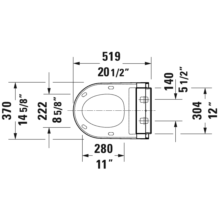 Duravit SensoWash Toilet Seat For ME (Concealed Connection) - 613000011001300