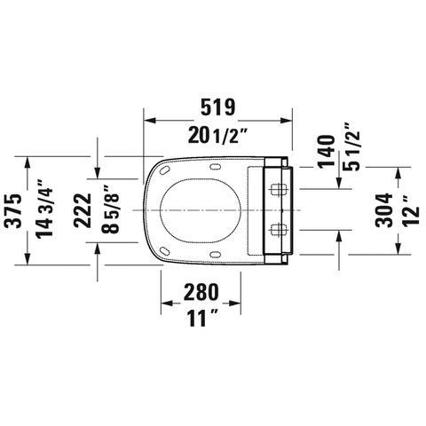 Duravit SensoWash Toilet Seat For DuraStyle (Concealed Connection) - 613200011001300