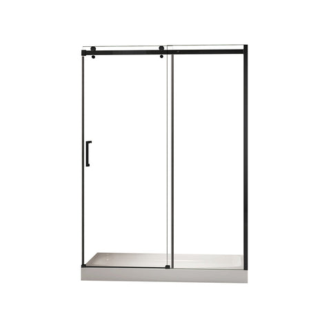 Agua Canada - 60'' Matte Black shower door CLD-60BK