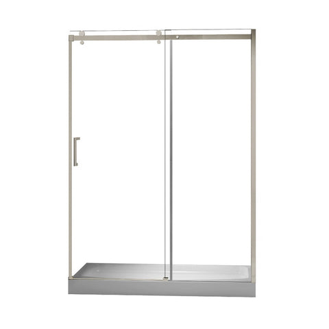 Agua Canada - 60'' Brushed nickel shower door CLD-60BN-II