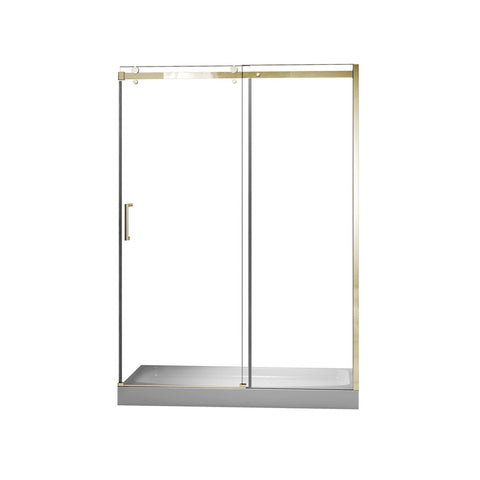 Agua Canada - 60'' Brushed Brass shower door CLD-60GD-II