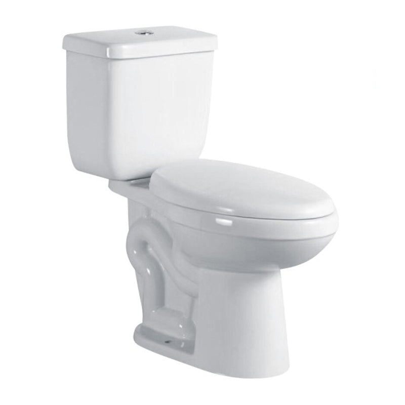 Two-Piece Toilet Bowl SKU: 8139A- Soft Close Seat with High Efficiency Dual Flush in White.