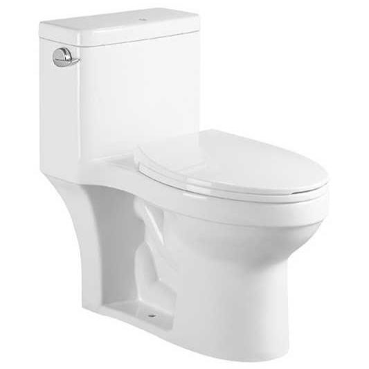 One Piece Toilet Bowl SKU: 2186 -  Soft Close Seat with High Efficiency Flush in White