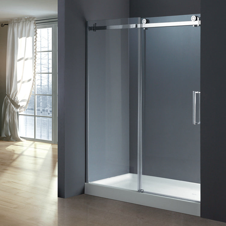 HMD - 59-1/2"W x 75"H Standing Shower Door - Door only (2 pcs glasses) + Hardwares 8mm Thick