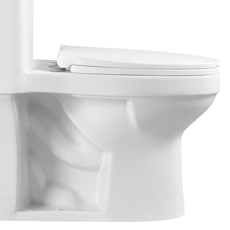 One Piece Toilet Bowl SKU: 2186 -  Soft Close Seat with High Efficiency Flush in White