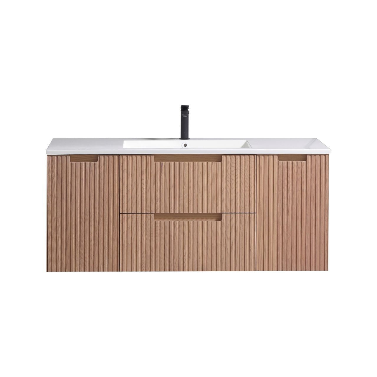 48” Fiore Modern Wall Mount Single Sink Bathroom Vanity – Oakwood