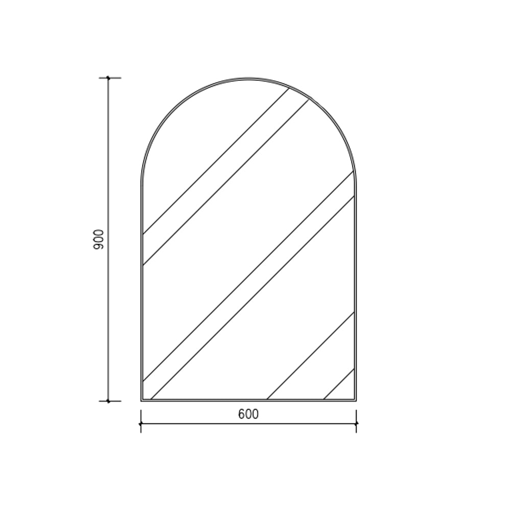 Lauretta - LECCE 24"x36" Aluminum Arch Mirror