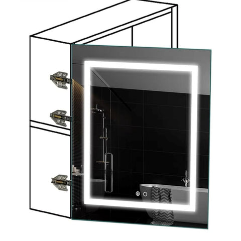 24" x 32"  Led Mirror Medicine Cabinet With Single Doors MSL 301