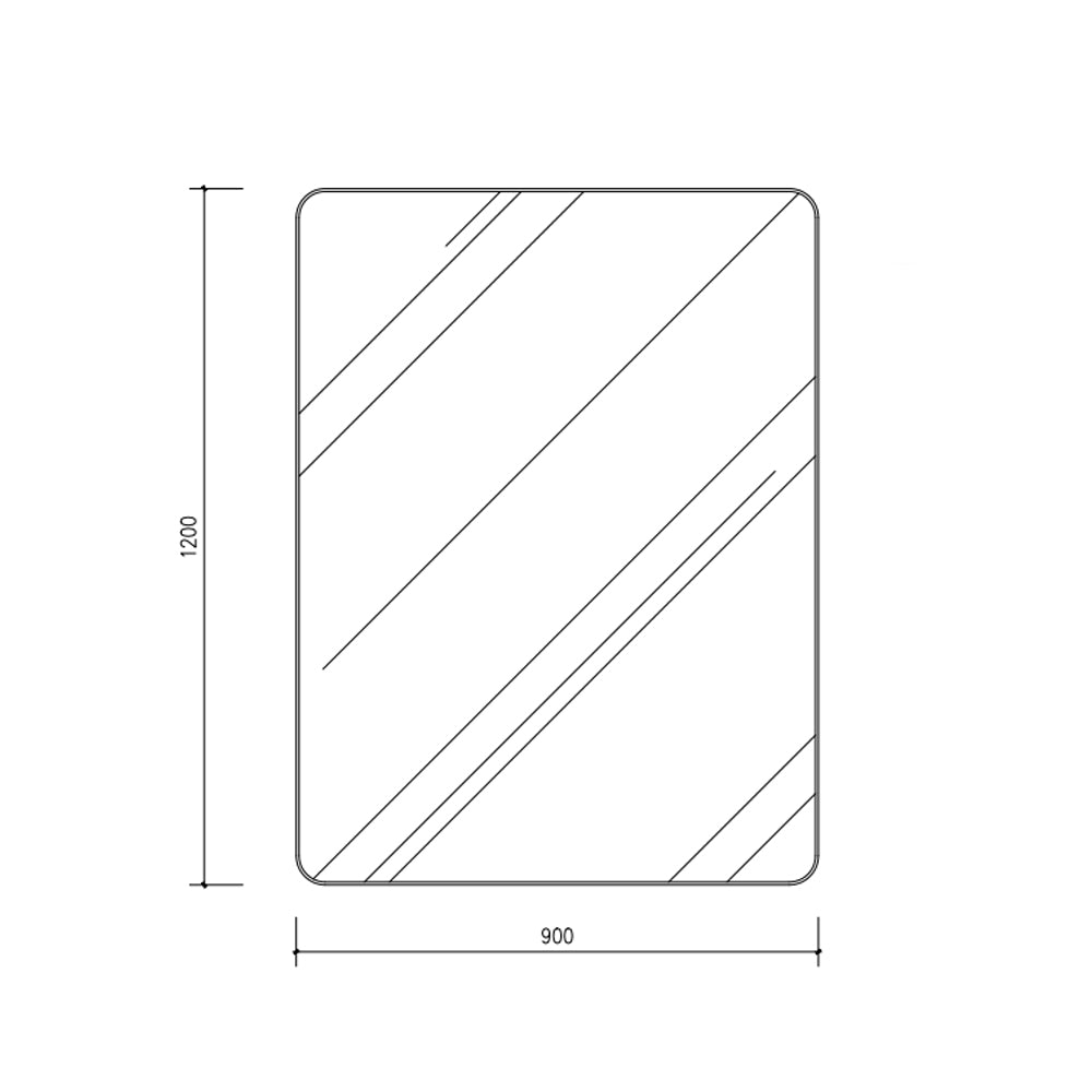 Lauretta - MODENA 36"x48" Aluminum Rectangular Mirror