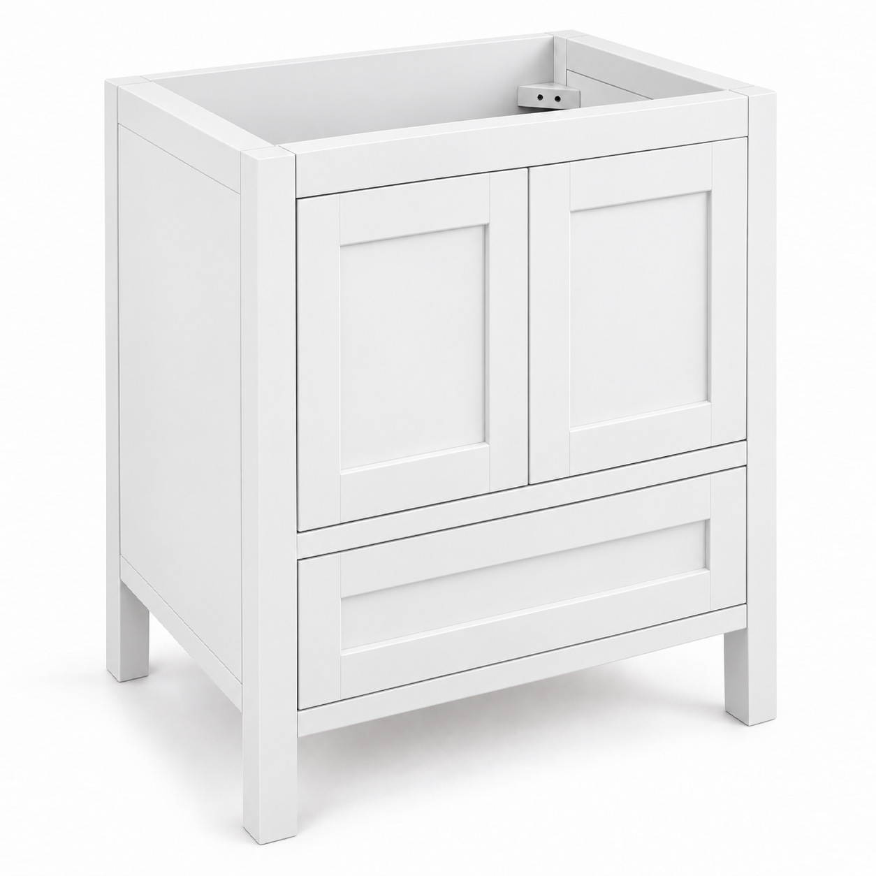 ALV Bristol 30 white vanity, angled view