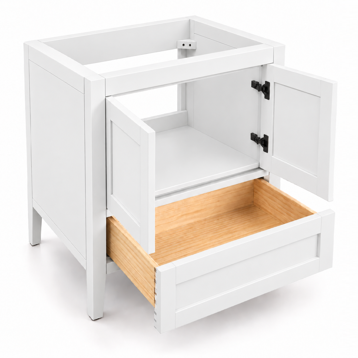 ALV Bristol 30 white vanity, side view