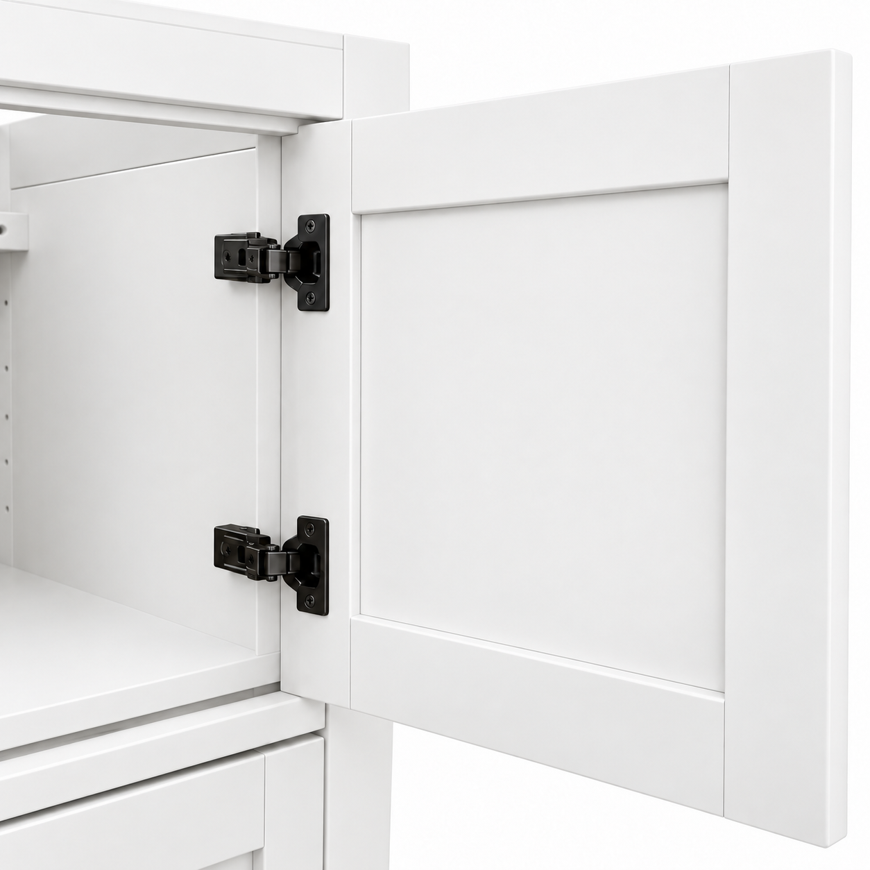 ALV Bristol 30 white vanity, cabinet and drawer detail