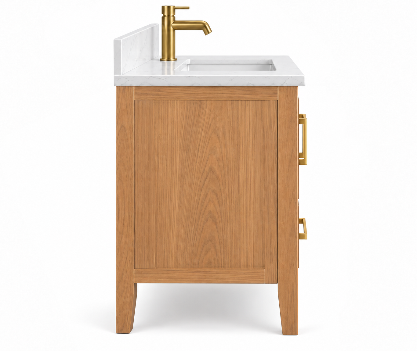 ALV Casa 36 white oak vanity, hardware detail
