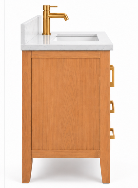 ALV Casa 48 white oak vanity, side view