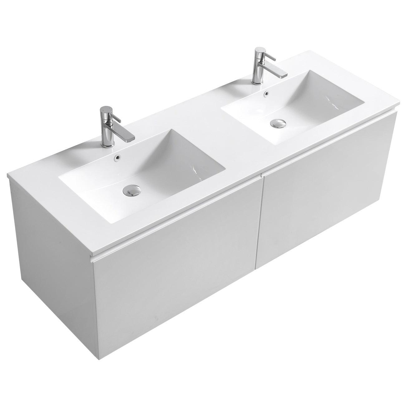 Kube Bath 60″ Double Sink Balli Modern Bathroom Vanity - Hbdepot