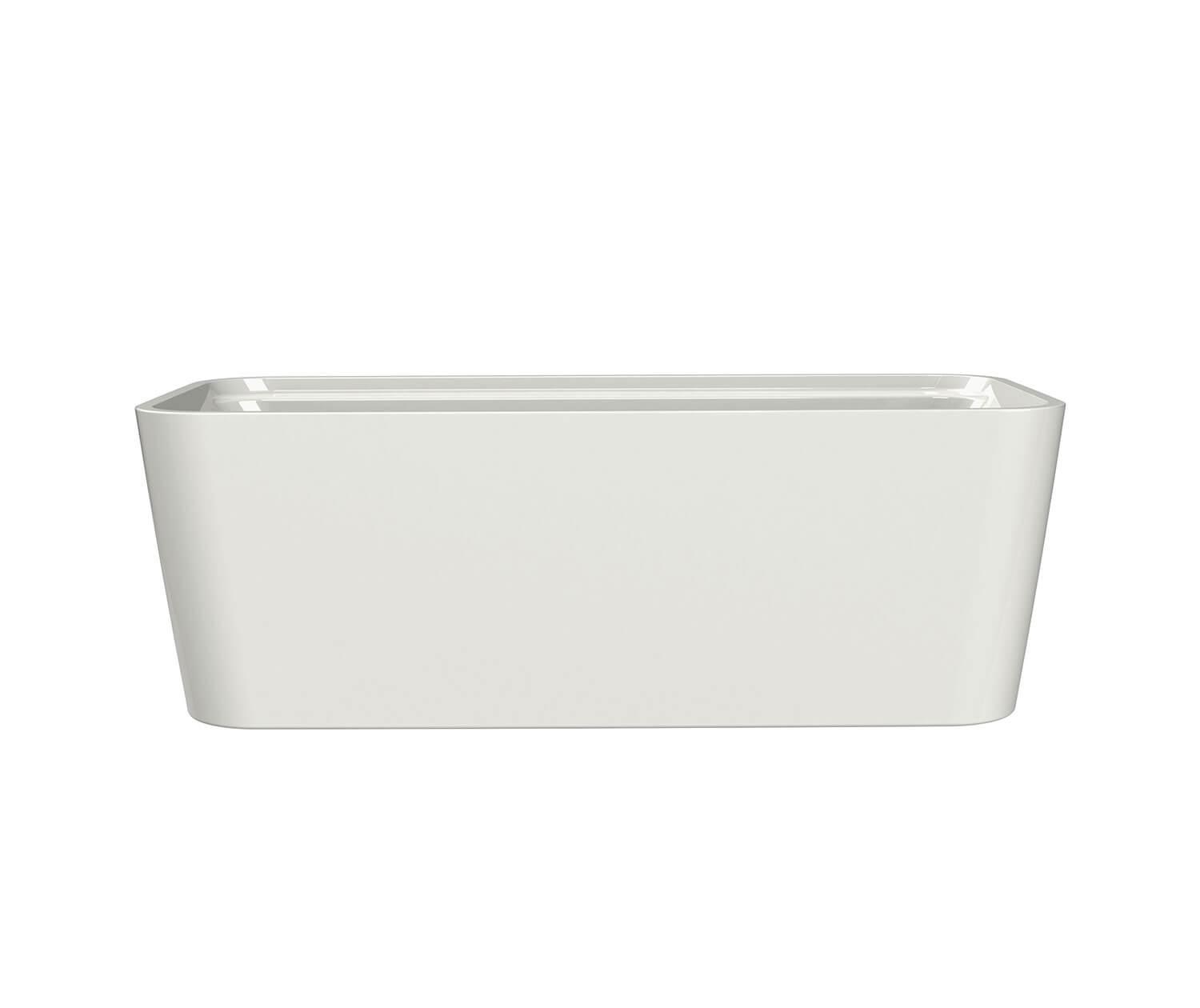 Maax Oberto Acrylic Freestanding Center Drain Bathtub in White with White Skirt 106386 67 x 31 - Hbdepot