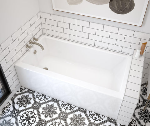 Maax Rubix 6032 AFR Acrylic Alcove Bathtub in White 60" x 32" 105704 - Hbdepot
