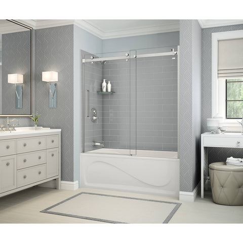 Bathtub Shower Door - Doors + Hardwares 59-1/2" W x 59" H x 8mm Thick