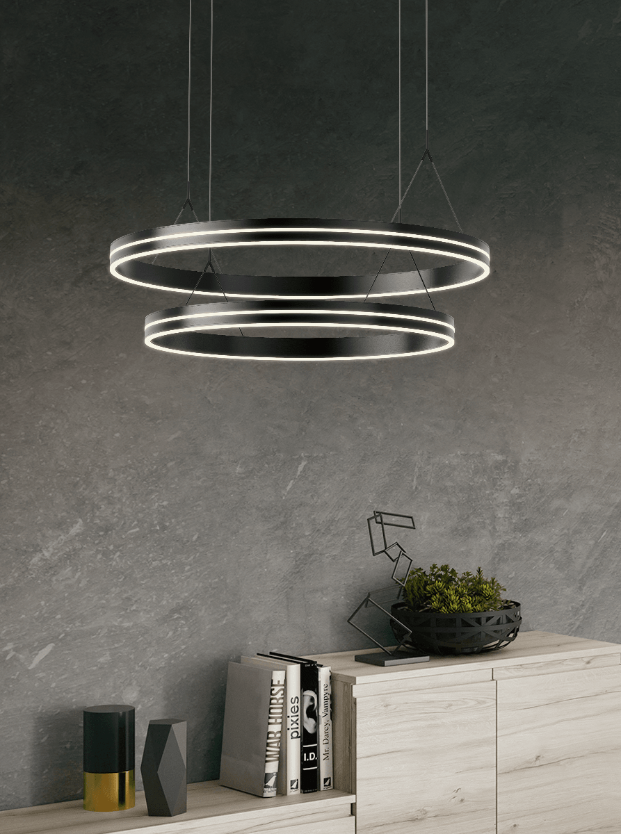 Pageone - Athena (Large Double Ring). Chandelier - Hbdepot