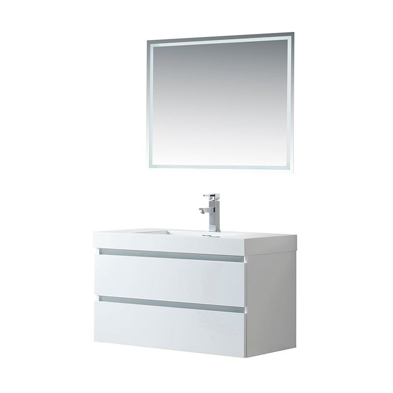 Vanity Art - Berlin 36" Wall-Mount Single Sink Bathroom Vanity