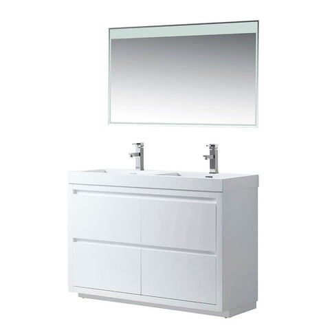 Vanity Art - Berlin 48" Freestanding Double Sink Bathroom Vanity