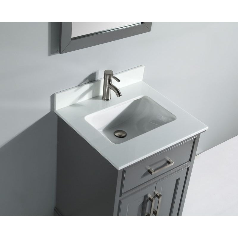 Vanity Art - Paris 24" Single Sink Bathroom Vanity Set with Sink and Mirror