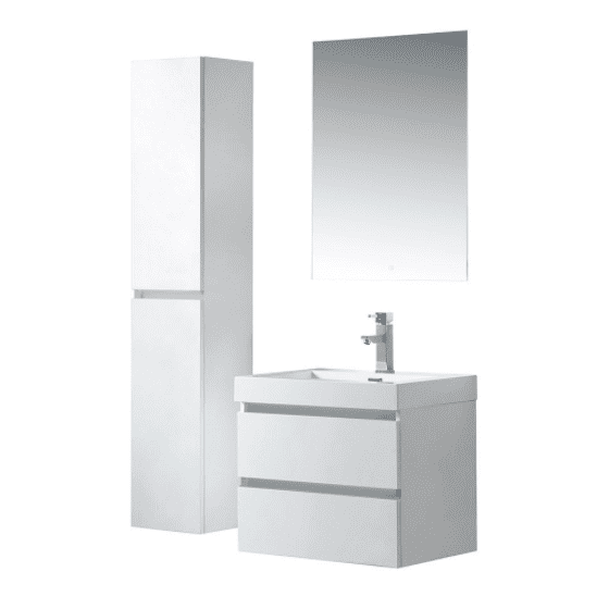 Vanity Art - Berlin 24" Wall-Mount Single Sink Bathroom Vanity