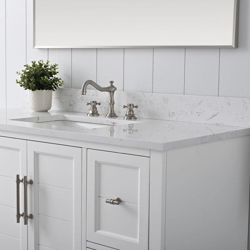 Vanity Art - Madison 48" Single Sink Bathroom Vanity with Marble Countertop