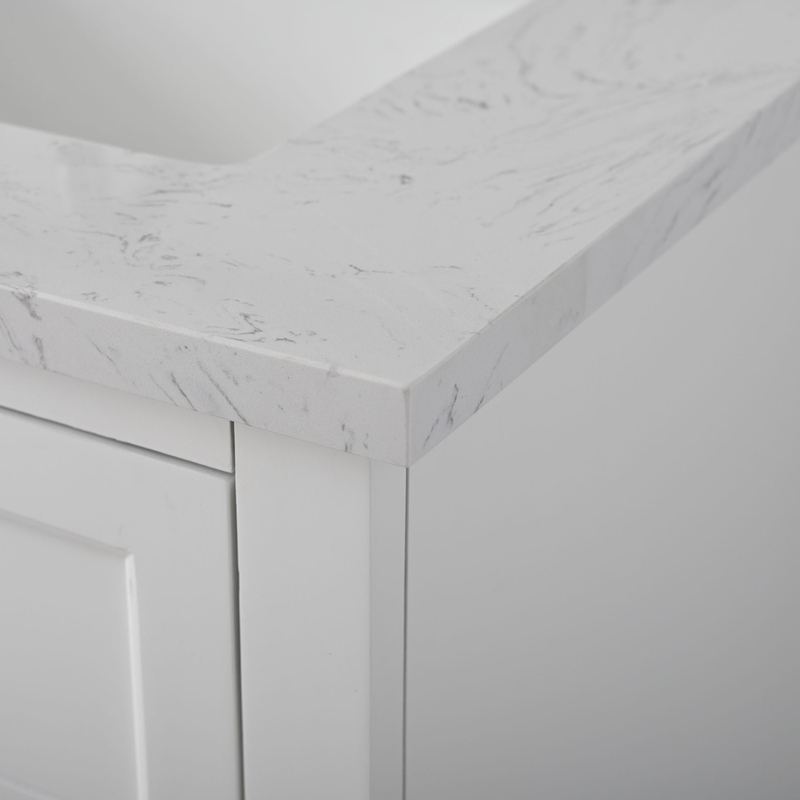 Vanity Art - Madison 54" Double Sink Bathroom Vanity with Marble Countertop