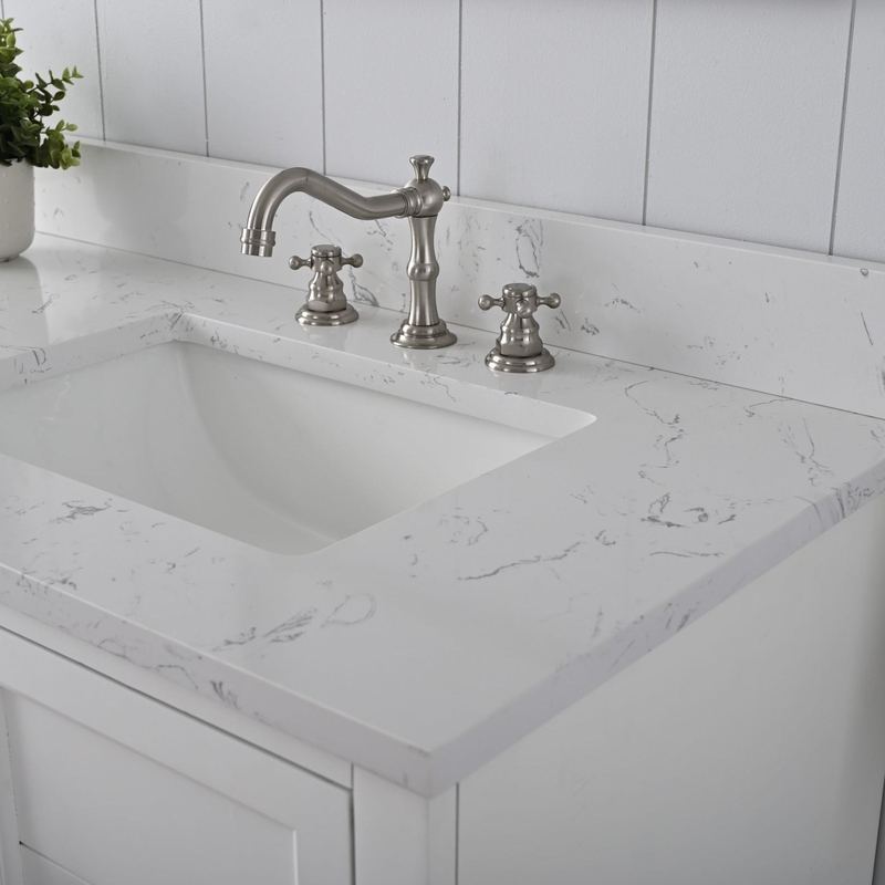 Vanity Art - Madison 72" Double Sink Bathroom Vanity with Marble Countertop