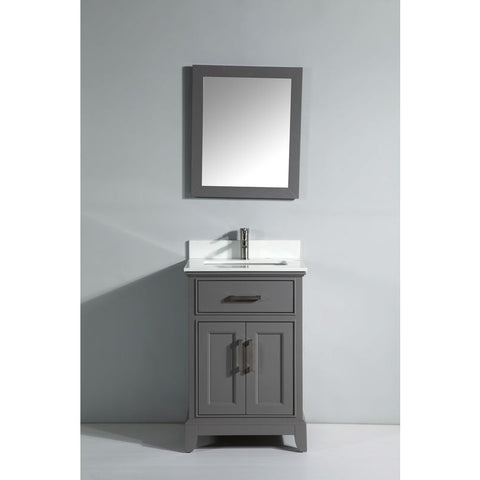 Vanity Art - Paris 24" Single Sink Bathroom Vanity Set with Sink and Mirror