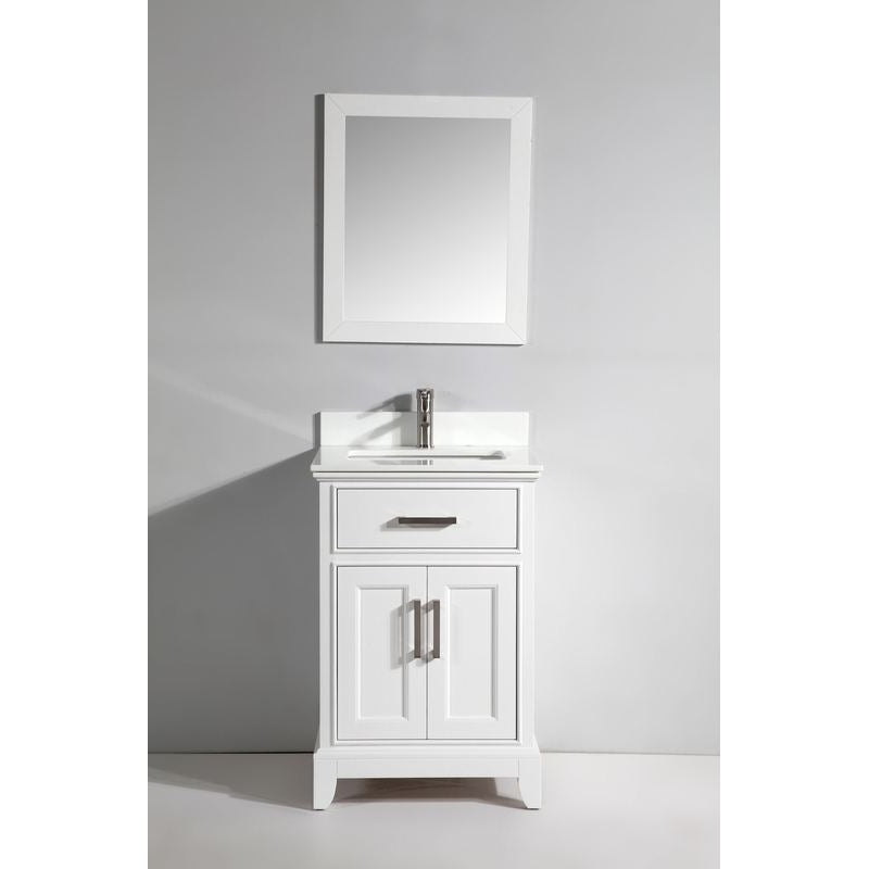 Vanity Art - Paris 24" Single Sink Bathroom Vanity Set with Sink and Mirror