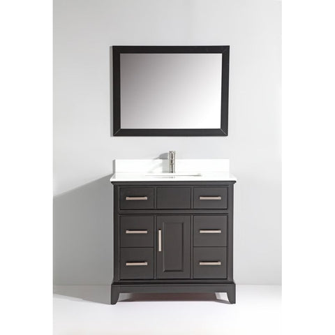 Vanity Art - Paris 36" Single Sink Bathroom Vanity Set with Sink and Mirror