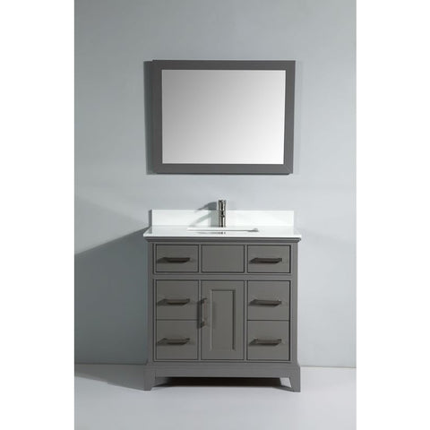 Vanity Art - Paris 36" Single Sink Bathroom Vanity Set with Sink and Mirror