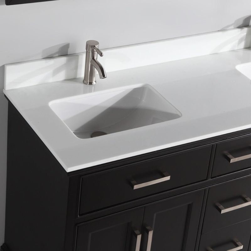 Vanity Art - Paris 72" Double Sink Bathroom Vanity Set with Sink and Mirrors